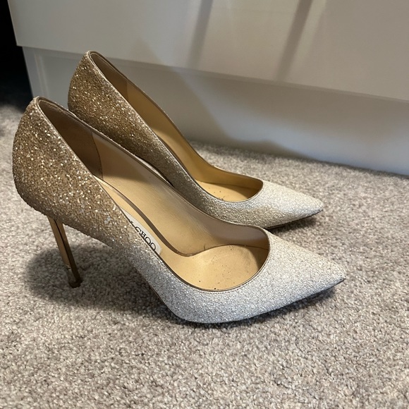 AUTHENTIC Jimmy Choo Romy 100 Glitter Pump - Picture 4 of 10